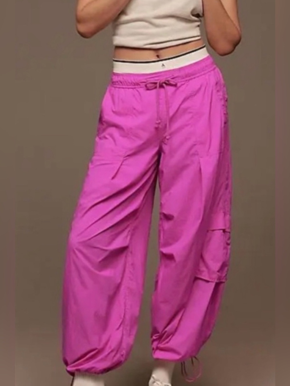 Anthropologie Daily Practice Pink Cargo Parachute Pants